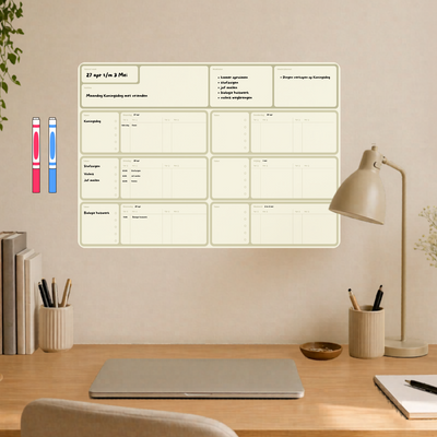 Plakplanner (Sticky whiteboard set) (30% korting)