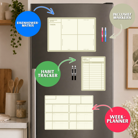 Plakplanner (Sticky whiteboard set) (30% korting)